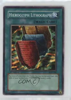 Hieroglyph Lithograph 1st Ed. YuGiOh Pharaonic Guardian #PGD-086 2003 - Image 1