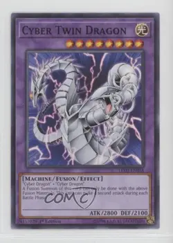 Cyber Twin Dragon 1st Ed. YuGiOh Legendary Duelists: White Abyss #LED3-EN018 - Image 1