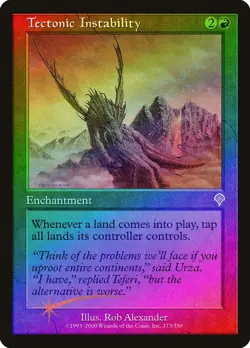 Tectonic Instability FOIL Invasion PLD Red Rare MAGIC GATHERING CARD ABUGames - Image 1