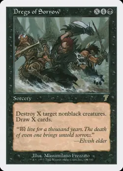 Dregs of Sorrow 7th Edition NM Black Rare MAGIC THE GATHERING CARD ABUGames - Image 1