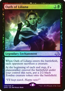 Oath of Liliana FOIL Eldritch Moon PLD Black Rare MAGIC MTG CARD ABUGames - Image 1