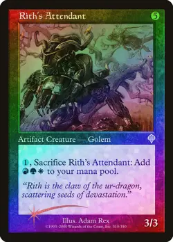 Rith's Attendant FOIL Invasion HEAVILY PLD Artifact Uncommon MAGIC CARD ABUGames - Image 1