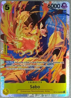 Carte One Piece Card Game Sabo ST13-008 SR Anglais - Image 1