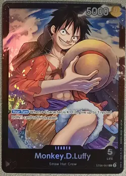 Carte One Piece Card Game Monkey.D.Luffy ST08-001 L Anglais - Image 1