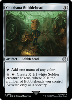Charisma Bobblehead (130) FOIL Fallout NM Uncommon MAGIC GATHERING CARD ABUGames - Image 1