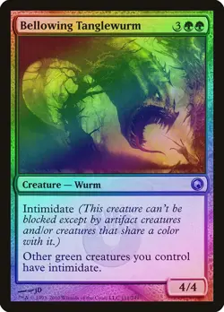 Bellowing Tanglewurm FOIL Scars of Mirrodin NM Green Uncommon CARD ABUGames - Image 1