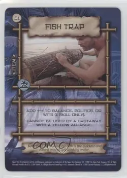 2001 Mattel/Upper Deck Entertainment Survivor Trading Card Game Fish Trap #51 - Image 1