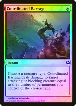 Coordinated Barrage FOIL Morningtide NM White Common MAGIC MTG CARD ABUGames - Image 1