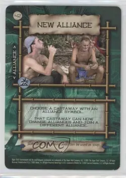 2001 Mattel/Upper Deck Entertainment Survivor Trading Card Game New Alliance #42 - Image 1