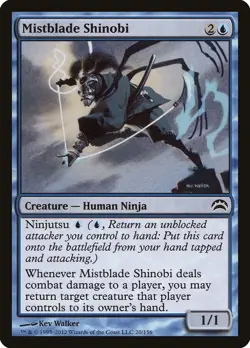 Mistblade Shinobi Planechase 2012 HEAVILY PLD Blue Common MAGIC CARD ABUGames - Image 1