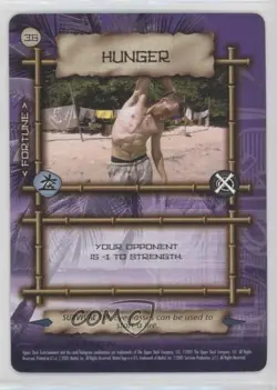 2001 Mattel/Upper Deck Entertainment Survivor Trading Card Game Hunger #36 - Image 1
