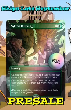 Sylvan Offering PRESALE ✨ Borderless FOIL ✨ MTG NM Festival In a Box Secret Lair - Image 1