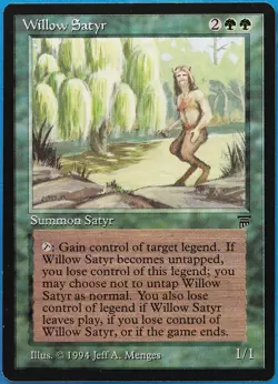 Willow Satyr Legends NM (Rare Reserved List MTG Magic Card) (485036) ABUGames - Image 1