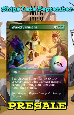 Shared Summons PRESALE ✨ Borderless FOIL ✨ MTG NM Festival In a Box Secret Lair - Image 1