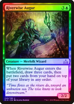 Riverwise Augur FOIL Rivals of Ixalan NM Blue Uncommon MAGIC MTG CARD ABUGames - Image 1
