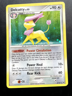 Pokemon TCG Holo Rare Delcatty Card 4/127 Platinum Base Set - Image 1
