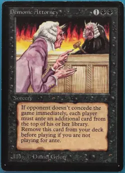 Demonic Attorney Beta PLD (Rare Reserved List MTG Magic Card) (453220) ABUGames - Image 1