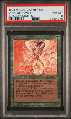 1993 MTG Arabian Nights Drop of Honey PSA 8 Magic the Gathering - Image 1