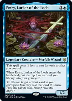 Emry, Lurker of the Loch Throne of Eldraine NM Blue Rare MAGIC MTG CARD ABUGames - Image 1