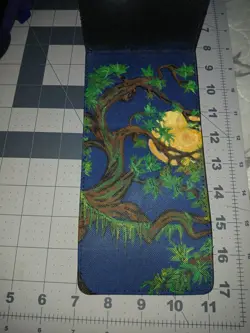Hand Painted Mtg Deck Box - mystic moon tree -One Of A Kind Artwork tappedAlters - Image 2