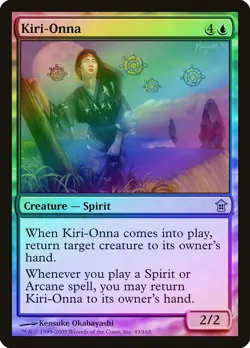 Kiri-Onna FOIL Saviors of Kamigawa NM Blue Uncommon MAGIC MTG CARD ABUGames - Image 1
