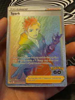 Spark 085/078 Pokemon GO Full Art Rainbow Secret Rare Pokemon Card - LP - Image 1