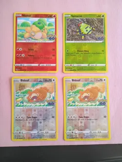 Pokemon Go TCG Complete ditto set unpeeled 2x bidoof 1x numel 1x spinarak - Image 1