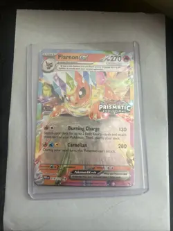Flareon Ex Stamped SEALED Pokemon Prismatic Evolutions Promo Surprise Box 014 - Image 1