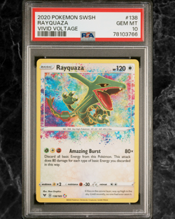Pokemon Rayquaza Vivid Voltage Amazing Rare #138 PSA 10 Gem Mint - Image 1