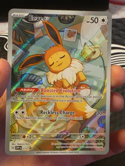 Eevee SVP 173 Black Star Promo Prismatic Evolutions Near Mint Pokemon - Image 1