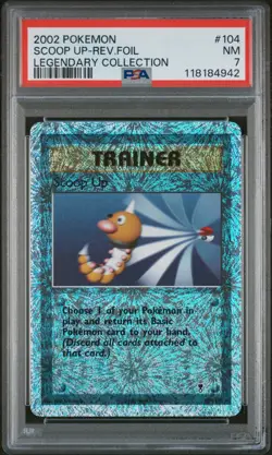 2002 Pokemon Vintage Legendary Collection Scoop Up-Rev.Foil #104 PSA 7 NEW CERT! - Image 1