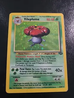 Vileplume 15/64 - Jungle Unlimited Holo Rare Vintage Pokemon TCG LP/MP - Image 1