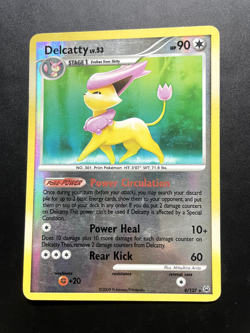 Pokemon Card Delcatty 4/127 Platinum Base Reverse Holo Rare Played - Image 1