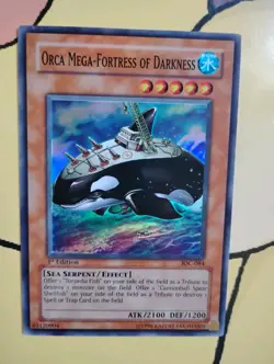 Yugioh Card TCG Orca Mega-Fortress of Darkness IOC-084 Super Rare 1st Edition NM - Image 1