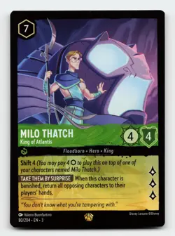 Milo Thatch King of Atlantis 80/204 Into the Inklands Lorcana Card - Image 1