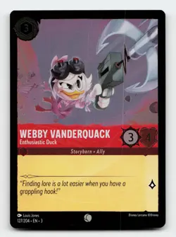 Webby Vanderquack 127/204 Common Into the Inklands Cold Foil Lorcana Card - Image 1