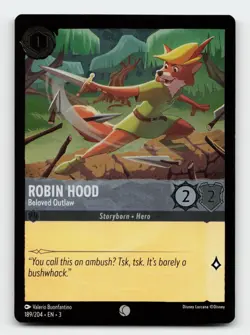 Robin Hood 189/204 Common Into the Inklands Cold Foil Lorcana Card - Image 1