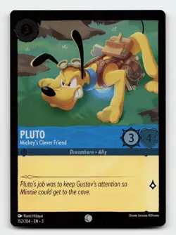Pluto 152/204 Common Into the Inklands Cold Foil Lorcana Card - Image 1