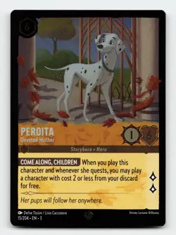 Perdita 15/204 Into the Inklands COLD FOIL Lorcana Card - Image 1