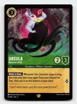 Ursula Deceiver of All 91/204 Into the Inklands Lorcana Card - Image 1