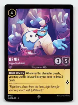 Genie 38/204 Super Rare Into the Inklands Lorcana Card - Image 1