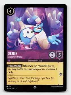 Genie 38/204 Super Rare Into the Inklands Lorcana Card - Image 1