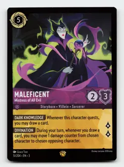 Maleficent Mistress of All Evil 51/204 Into the Inklands Lorcana Card - Image 1