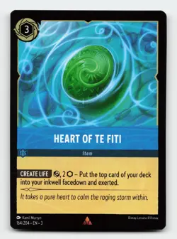 Heart of Te Fiti 164/204 Rare Into the Inklands Lorcana Card - Image 1