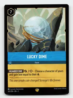 Lucky Dime 165/204 Into the Inklands Lorcana Card - Image 1