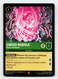 Cursed Merfolk 70/204 Rare Into the Inklands Lorcana Card - Image 1