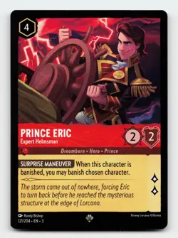 Prince Eric 121/204 Super Rare Into the Inklands Lorcana Card - Image 1