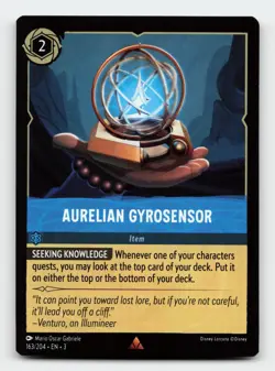 Aurelian Gyrosensor 163/204 Rare Into the Inklands Lorcana Card - Image 1