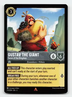 Gustav the Giant 173/204 Rare Into the Inklands Lorcana Card - Image 1