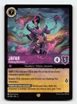 Jafar Striking Illusionist 42/204 Into the Inklands Lorcana Card - Image 1